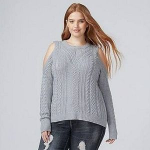 Cold shoulder sweater